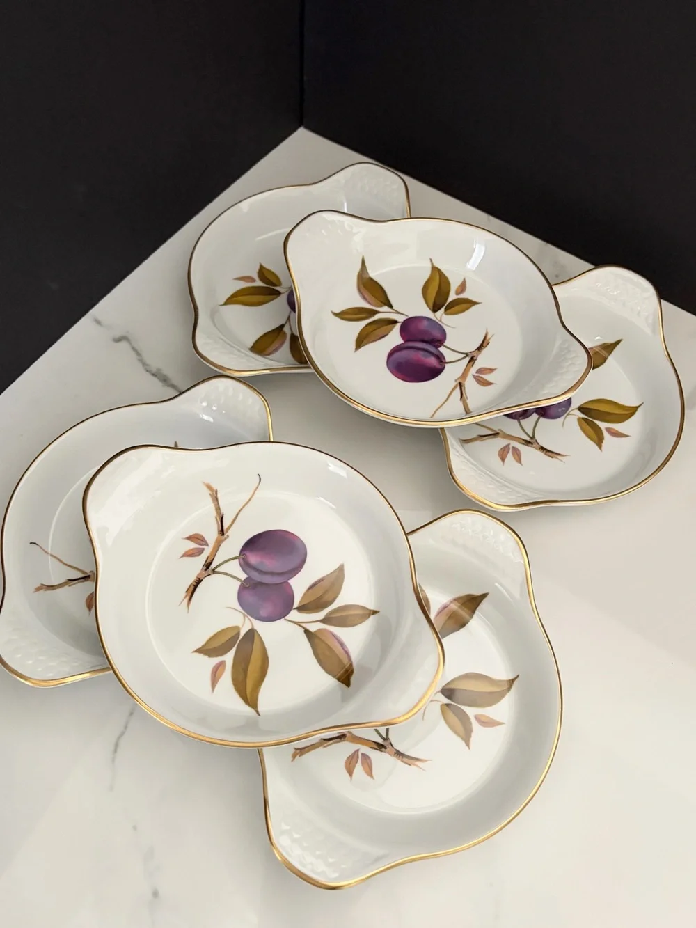 SET of 6 Evesham Individual Au Gratin Dishes by Royal Worcester